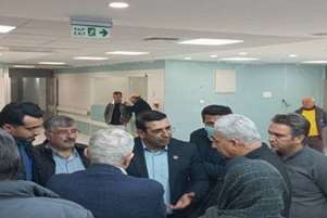 بازدید مسئولان دفتر فنی دانشگاه و مدیر عامل شرکت پیمانکار تهران از پروژه بیمارستان جدید شهرستان ارسنجان